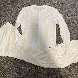 White Lounge PJ Set from Aerie by American Eagle